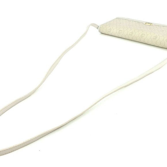 DIOR shoulder bag Honeycomb white gray gray PVC ~ leather Auth USED T18191 - Picture 7 of 8